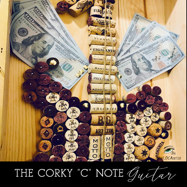 The CORKy "C" 💵 NOTE Guitar by Angelicque'