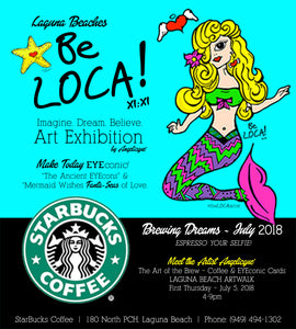 Make Today EYEconic at Starbucks, Summer Art Exhibition by Angelicque'